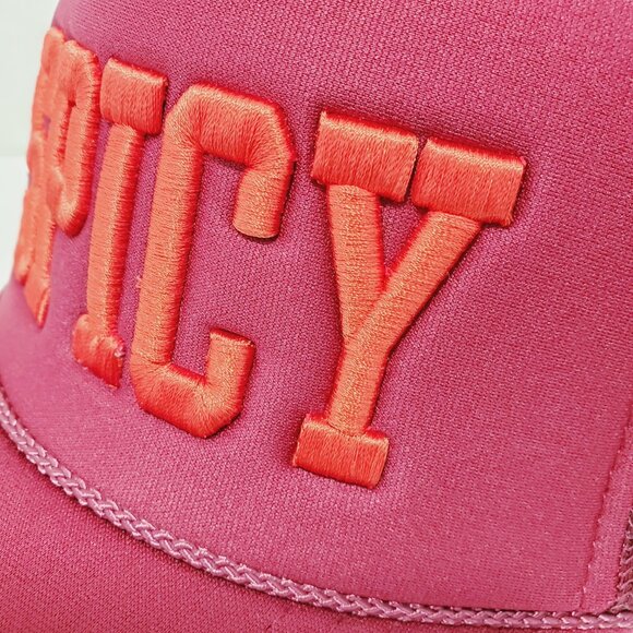 "SPICY" Mesh Back Trucker Ball Cap Hat, Besties Collection - Picture 2 of 9